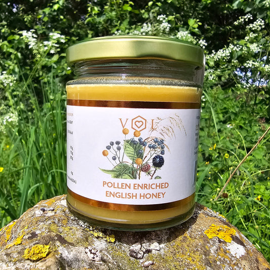 English Honey with Added Pollen 227g