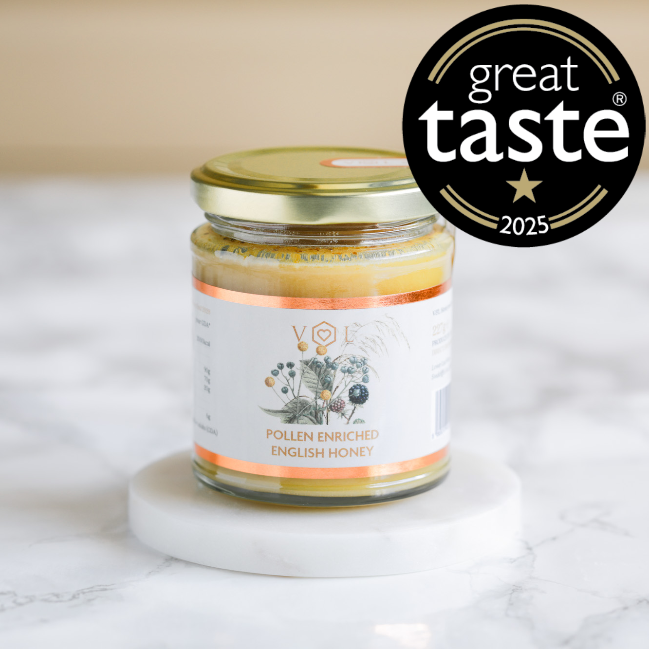 English Honey with Added Pollen 227g