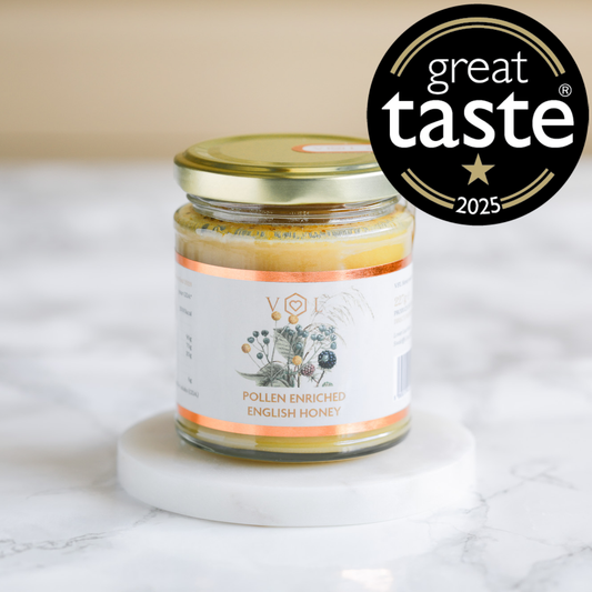 English Honey with Added Pollen 227g
