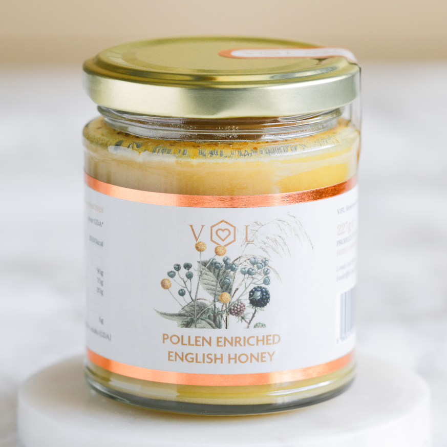 English Honey with Added Pollen 227g